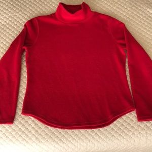 Fleece mock turtleneck